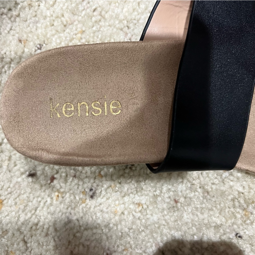 Women’s‎ Kensie black sandals 7.5 wedge - Picture 4 of 8
